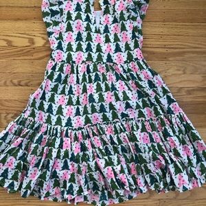 JCrew Crewcuts Girls’ Tiered Dress in 🎄 Christmas🎄Winter Trees -Size 10